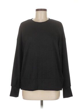 Women's Danskin Black Medium Lightweight Sweatshirt with 2 Side Zippers